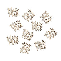 Thumbnail for Beautiful Botanics Wooden Mr. & Mrs. Table Confetti (Set of 15) - Alternate Image 2 | My Wedding Favors
