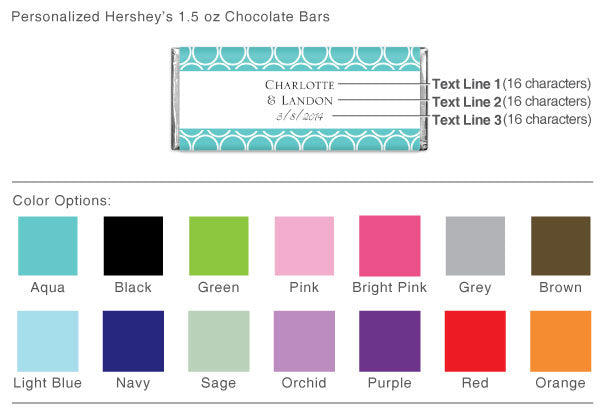 Personalized 1.5 oz. Hershey Chocolate Bars (Many Designs Available) - Alternate Image 2 | My Wedding Favors