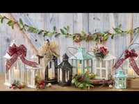 Vintage White Distressed Lantern - Large