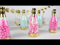 Personalized Gold Metallic Champagne Bottle Favor Container (Set of 12)