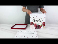 Burgundy Blush Floral Wedding Guest Book Alternative
