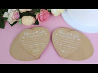Wedding Advice Card - Heart Shape (Set of 50)