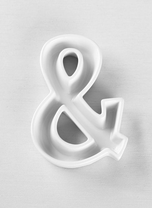 Ceramic Letter Dishes - Alternate Image 4 | My Wedding Favors