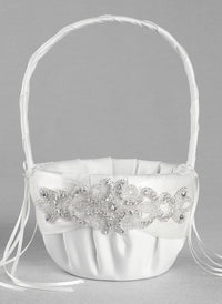 Thumbnail for Adriana Flower Girl Basket (Available in Multiple Colors) - Main Image | My Wedding Favors