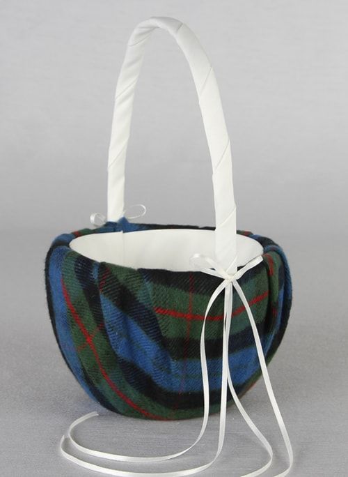 Aspen Plaid Flower Girl Basket (Multiple Colors Available) - Alternate Image 5 | My Wedding Favors