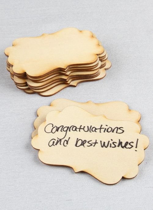Fancier Wood Guest Cards (Set of 10) - Main Image | My Wedding Favors