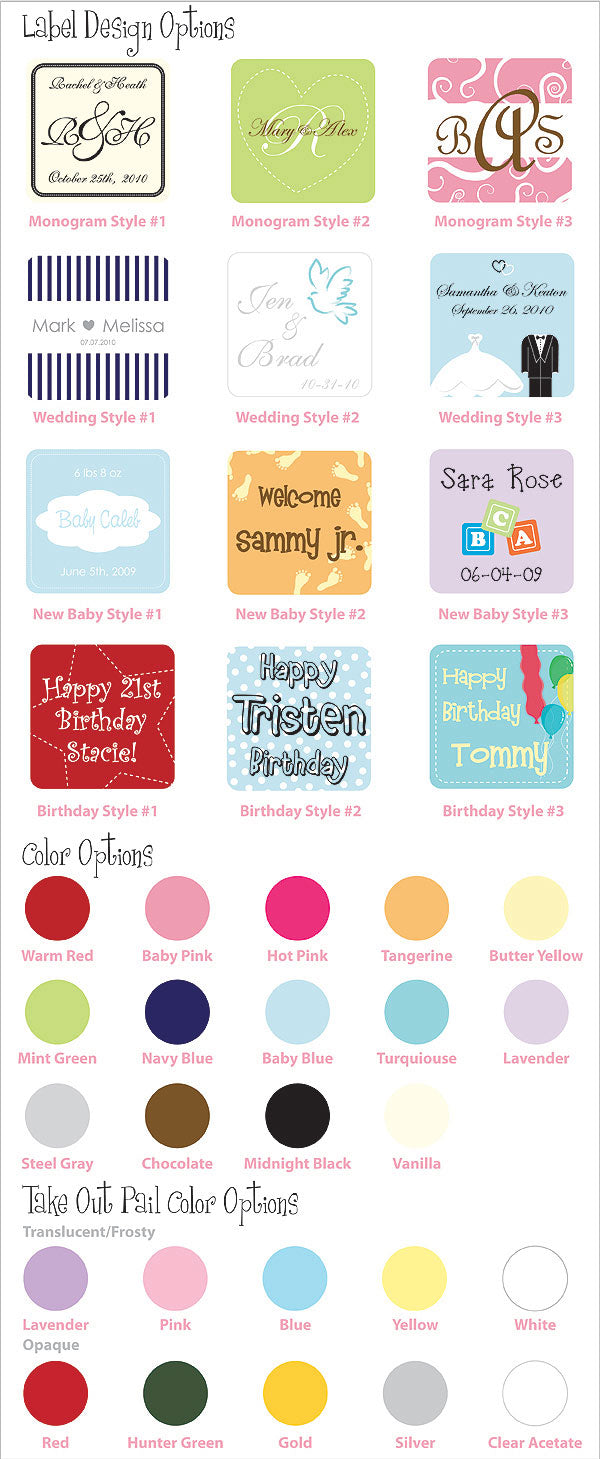 Wedding Personalized Take Out Pails - Alternate Image 2 | My Wedding Favors