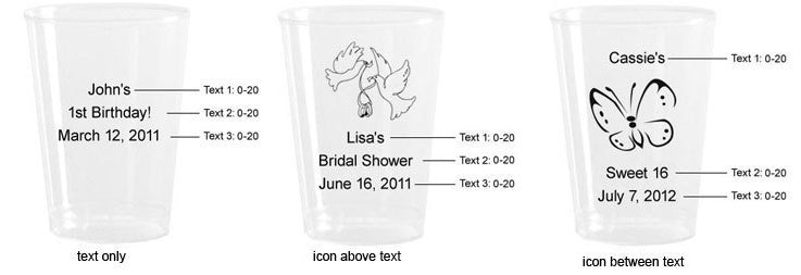 Personalized Hard Plastic Disposable Cups (Multiple Sizes & Designs Available) - Alternate Image 2 | My Wedding Favors