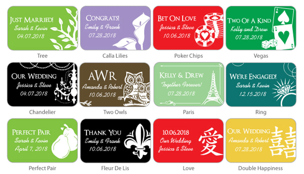 Personalized Silhouette Collection Black Matchboxes (Set of 50) - Main Image0 | My Wedding Favors