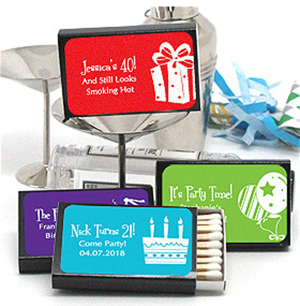 Personalized Silhouette Collection Black Matchboxes (Set of 50) - Alternate Image 4 | My Wedding Favors