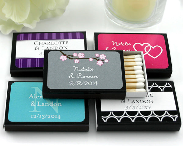 Personalized Matchboxes (Many Designs Available) (Set of 50) - Alternate Image 2 | My Wedding Favors
