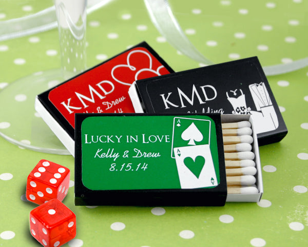 Personalized Silhouette Collection Black Matchboxes (Set of 50) - Alternate Image 2 | My Wedding Favors