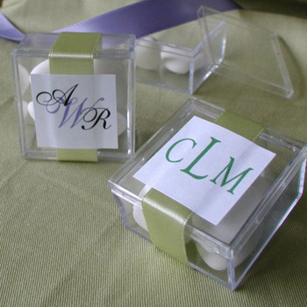 Monogram Acrylic Box - Main Image | My Wedding Favors