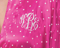 Thumbnail for Fuchsia Satin Bridesmaids Robe (Personalization Available)