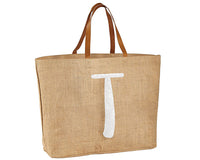Thumbnail for Initial Sequin Jute Tote