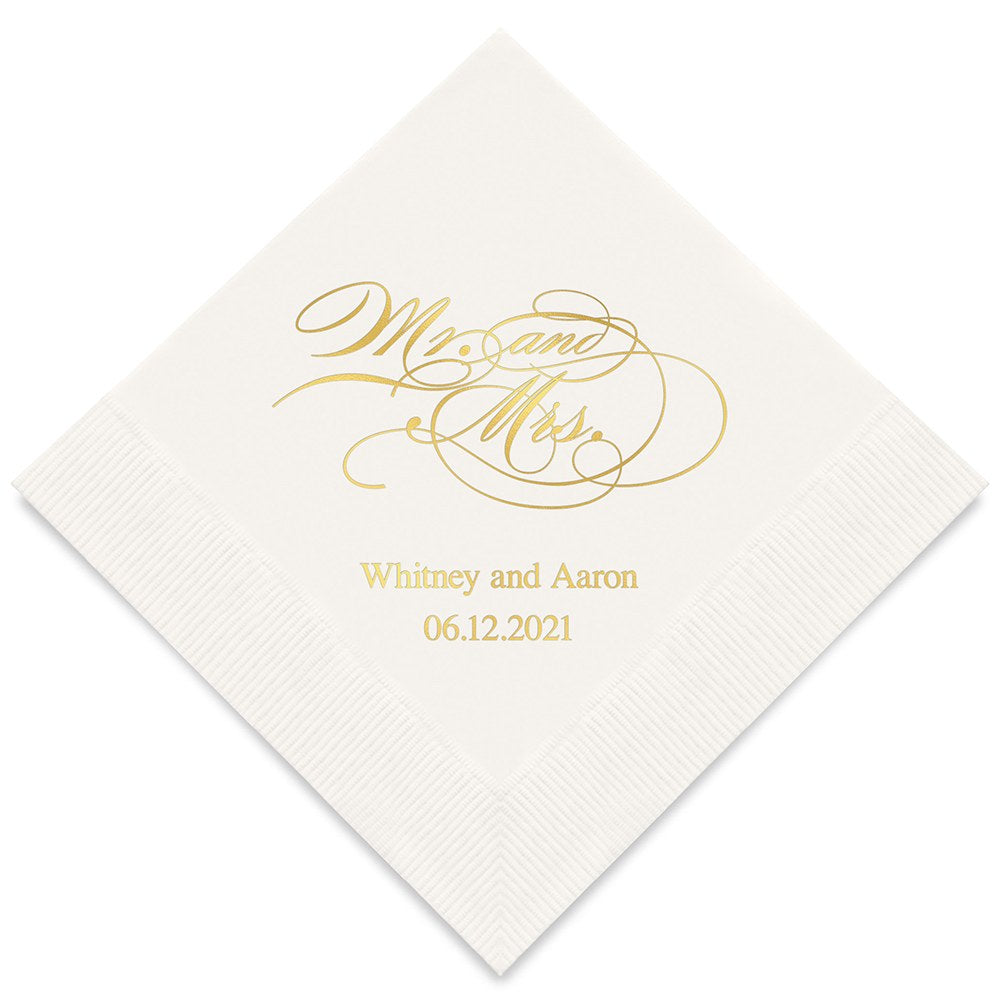 Printed Luncheon & Beverage Napkins (Set of 50) - Main Image | My Wedding Favors