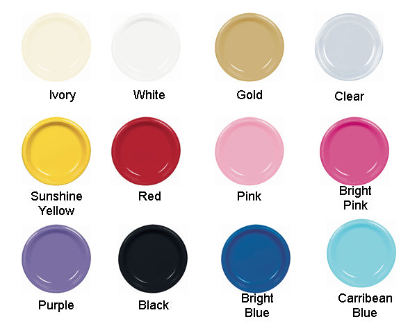 Personalized 7" Plastic Round Wedding Plates - Alternate Image 5 | My Wedding Favors