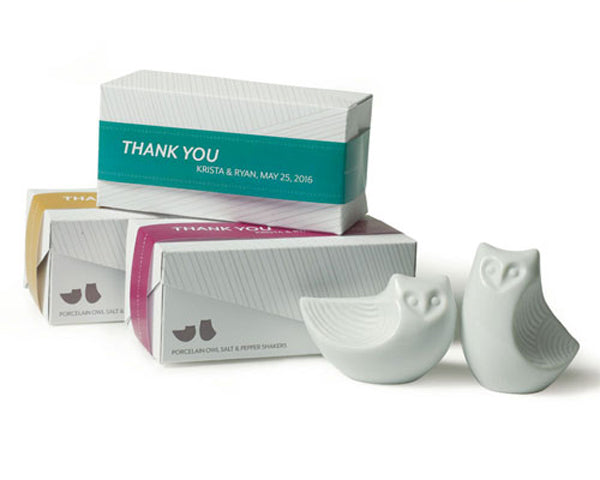 Stylized Owl Salt & Pepper Shakers - Main Image | My Wedding Favors