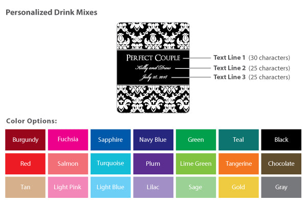Personalized Sangria Drink Mix (Many Designs Available) - Alternate Image 2 | My Wedding Favors