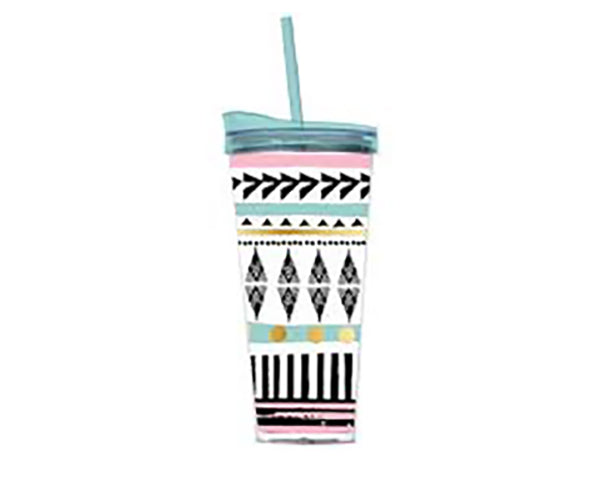 Bohemian Pattern 22oz. Acrylic Tumbler