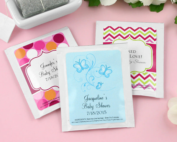 Personalized Exclusive Baby Tea Favor (Many Designs Available) - Main Image | My Wedding Favors