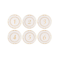 Thumbnail for Tea Time Vintage Plate Table Numbers (1-6) - Alternate Image 2 | My Wedding Favors