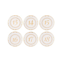 Thumbnail for Tea Time Vintage Plate Table Numbers (13-18) - Alternate Image 2 | My Wedding Favors