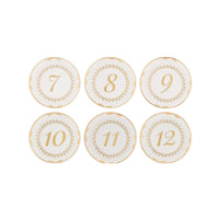 Tea Time Vintage Plate Table Numbers (7-12) - Alternate Image 2 | My Wedding Favors