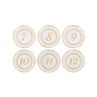 Thumbnail for Tea Time Vintage Plate Table Numbers (7-12) - Alternate Image 2 | My Wedding Favors