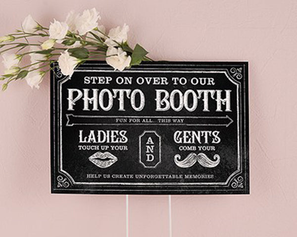 Personalized Directional Sign with Chalkboard Print Design - Main Image | My Wedding Favors