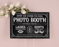 Thumbnail for Personalized Directional Sign with Chalkboard Print Design - Main Image | My Wedding Favors