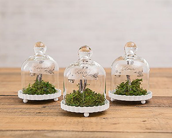 Miniature Glass Bell Jar (Set of 4) (Personalization Available) - Alternate Image 2 | My Wedding Favors